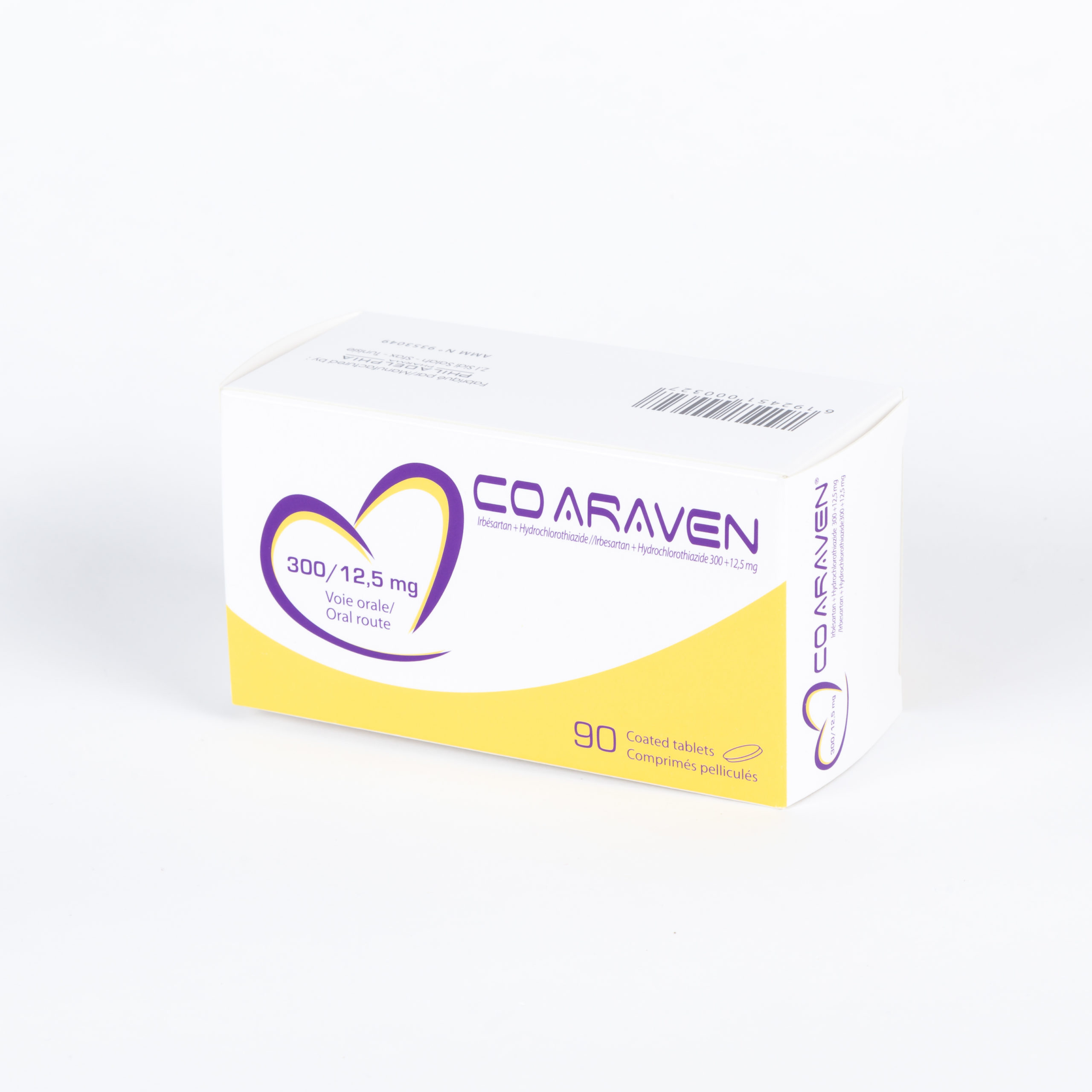 COARAVEN 300MG/12.5MG BOITE DE 90