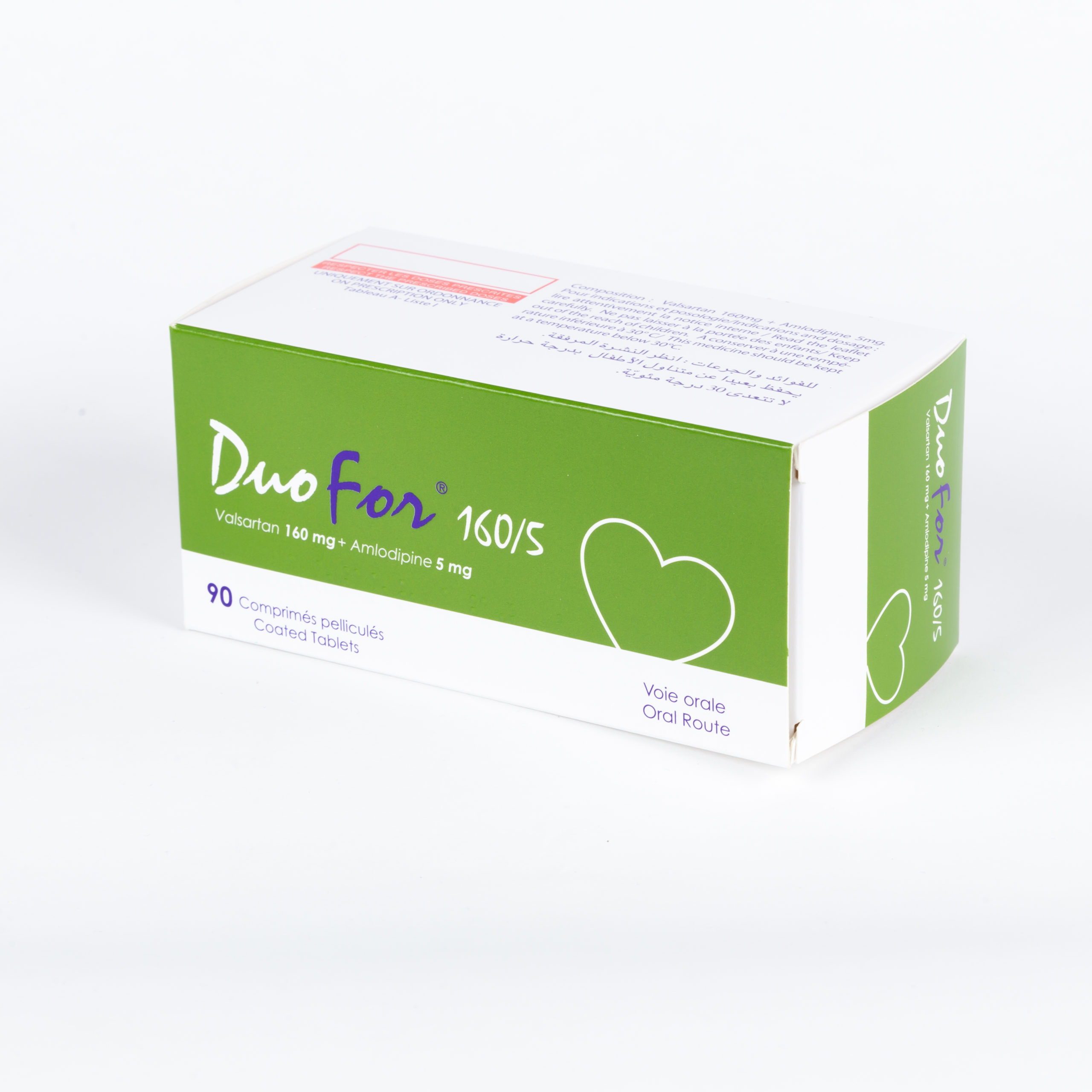 DUOFOR 160MG/5MG BOITE DE 90