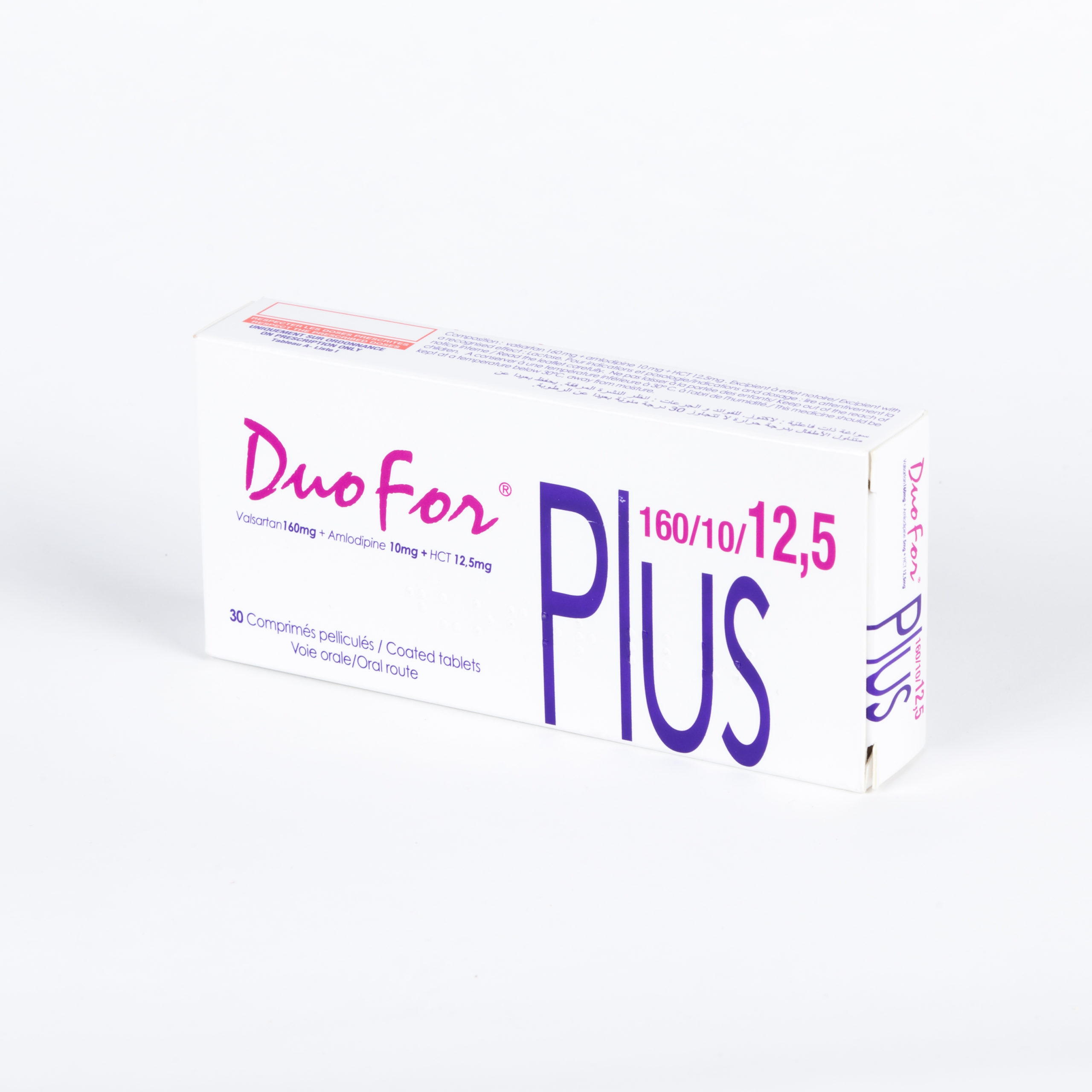 DUOFOR PLUS 160/10/12.5 MG BOITE DE 30