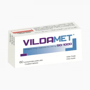 VILDAMET 50/1000 MG BOITE DE 60